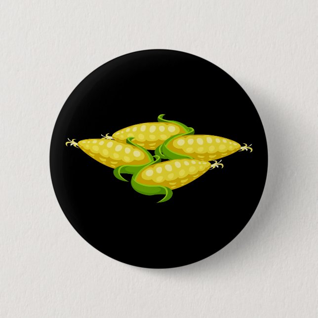 Glitch Food corn 6 Cm Round Badge (Front)