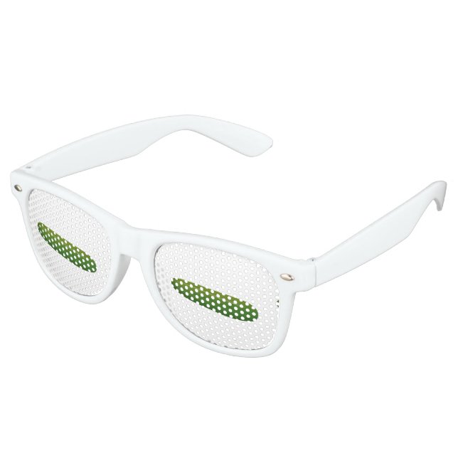 Glitch Food cucumber Retro Sunglasses (Angled)