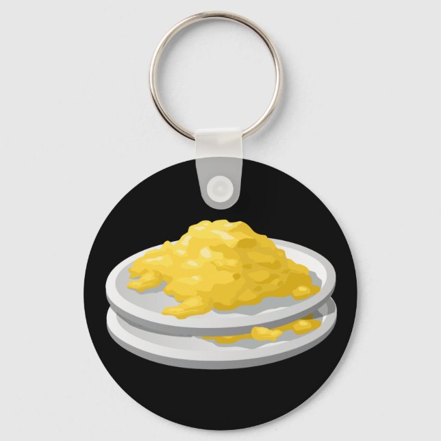 Glitch Food eggy scramble Key Ring (Front)