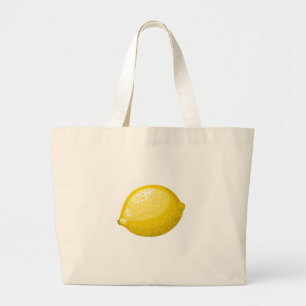 Glitch Food lemon Large Tote Bag