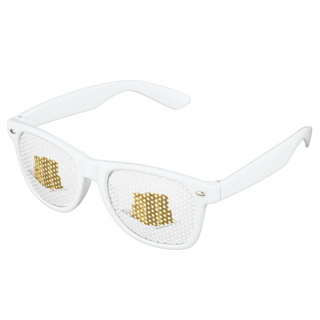 Glitch Food oaty cake Retro Sunglasses (Angled)