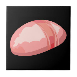 Glitch Food oysters mountain Ceramic Tile