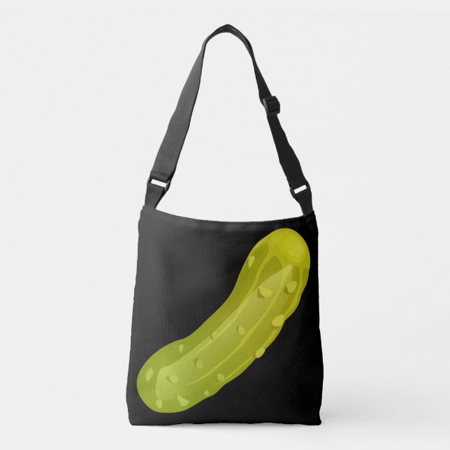 Glitch Food pickle Crossbody Bag (Front)