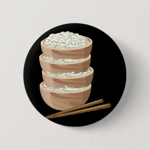 Glitch Food proper rice 6 Cm Round Badge