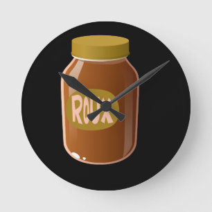 Glitch Food roux Round Clock