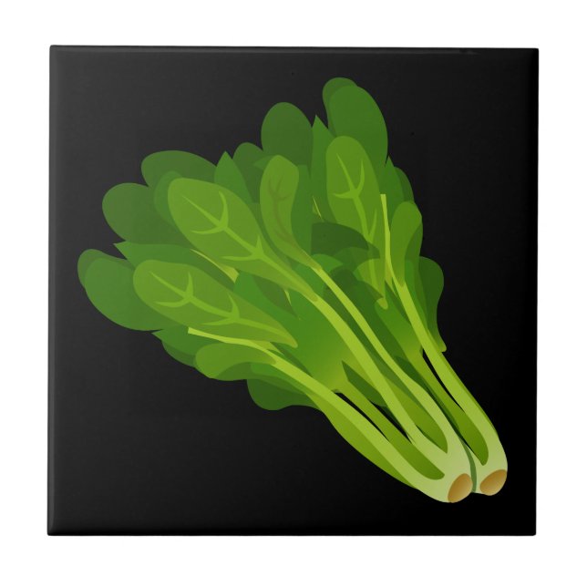 Glitch Food spinach Tile (Front)