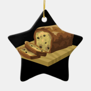 Glitch Food swank zucchini loaf Ceramic Ornament