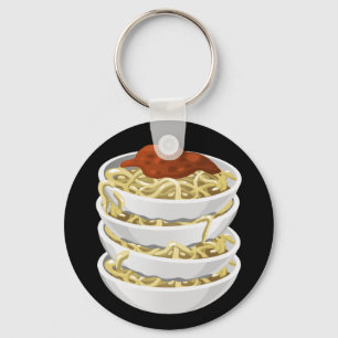 Glitch Food tasty pasta Key Ring