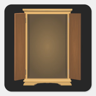 Glitch Furniture bag cabinet ok 3 4 Square Sticker