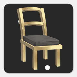 Glitch furniture chair brass metal chair square sticker