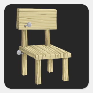 Glitch furniture chair square sticker