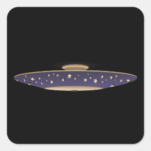 Glitch furniture lamp large glowing stars ceiling square sticker