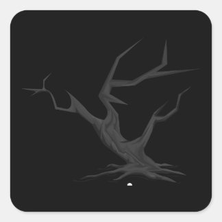 Glitch furniture roomdeco hell dead tree square sticker