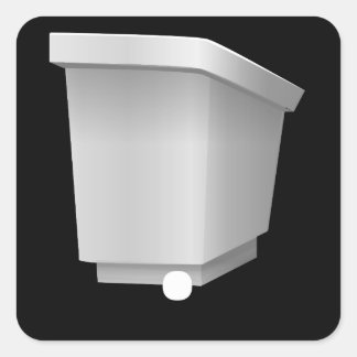 Glitch furniture roomdeco white podium square sticker
