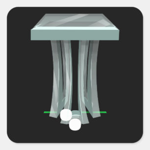 Glitch furniture sidetable glass pedestal square sticker