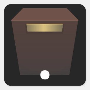 Glitch furniture sidetable mahogany museum pedesta square sticker