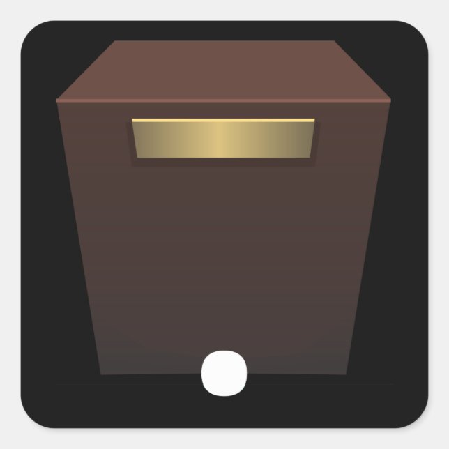 Glitch furniture sidetable mahogany museum pedesta square sticker (Front)