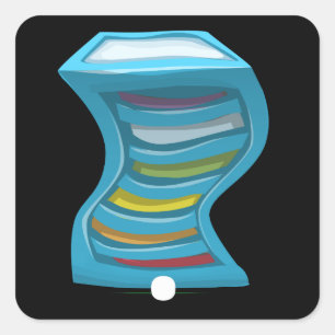 Glitch furniture sidetable swirly multicolor pedes square sticker