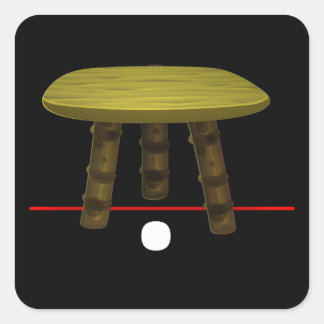 Glitch furniture stool firebog stool square sticker