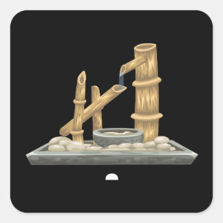 Glitch furniture tabledeco bamboo tabletop fountai square sticker