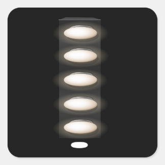 Glitch furniture vertical vanity light square sticker