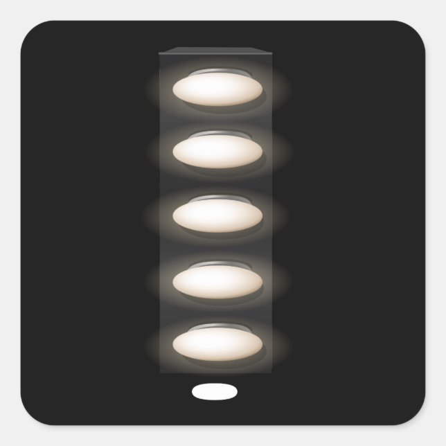 Glitch furniture vertical vanity light square sticker (Front)
