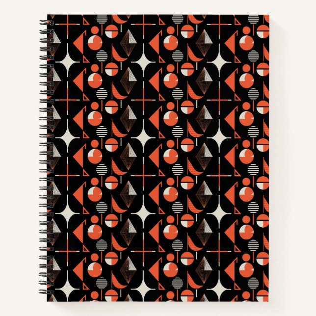 "Glitch-Globe: Citrus Slash Symphony" Notebook (Front)