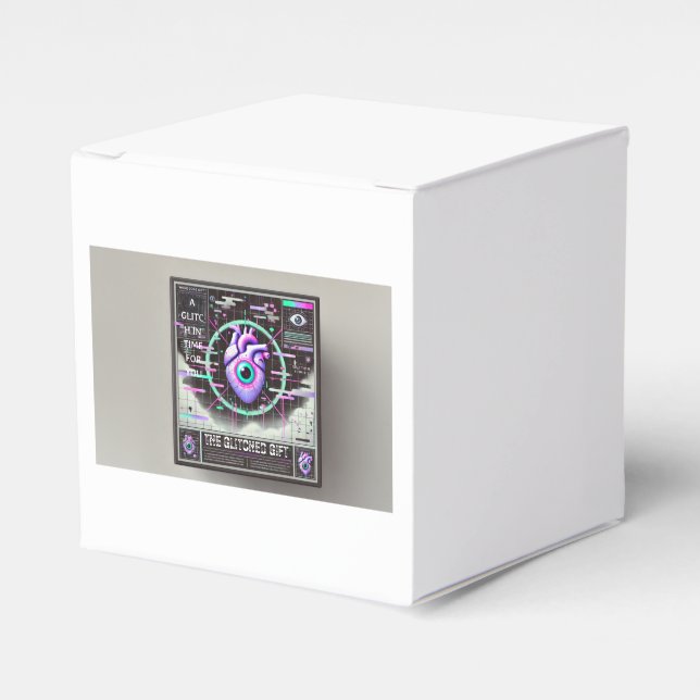 🎁 “Glitch Heart” Weirdcore Favor Box 🎁 (Front Side)