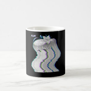 Glitch Japanese Anime Girl VHS Eboy Egirl Harajuku Coffee Mug