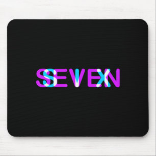 Glitch Optical Illusion Six Seven 6 7 Meme Gen Alp Mouse Pad