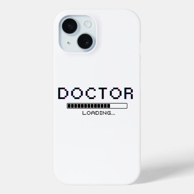 Glitch Pixel Doctor Loading Humor Case-Mate iPhone Case (Back)