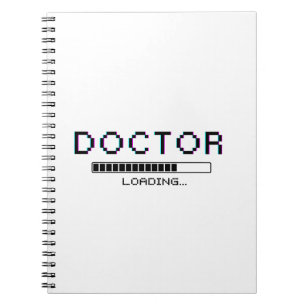 Glitch Pixel Doctor Loading Humour Notebook