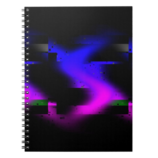 Glitch Plasma Black Notebook (Front)