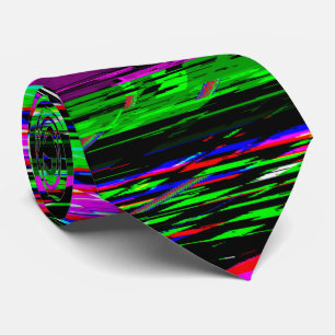 glitch print tie