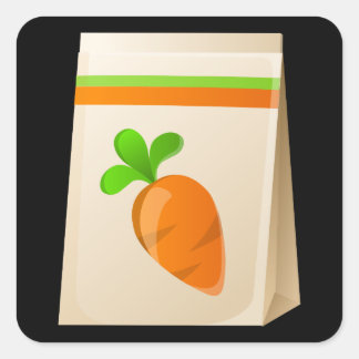 Glitch Seeds seed carrot Square Sticker