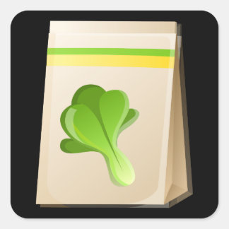 Glitch Seeds seed spinach Square Sticker
