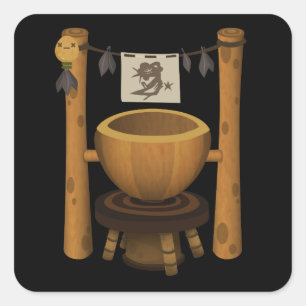 Glitch Shrines npc shrine firebog friendly Square Sticker