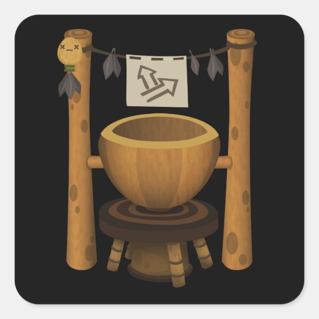 Glitch Shrines npc shrine firebog lem Square Sticker (Front)