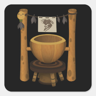 Glitch Shrines npc shrine firebog mab Square Sticker