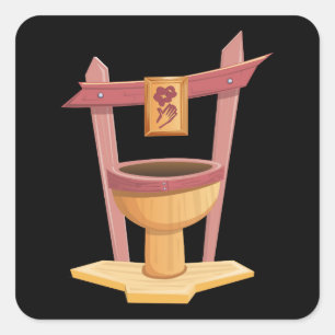 Glitch Shrines npc shrine ix alph Square Sticker