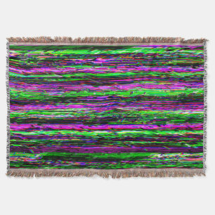 Glitch tech abstract pattern throw blanket
