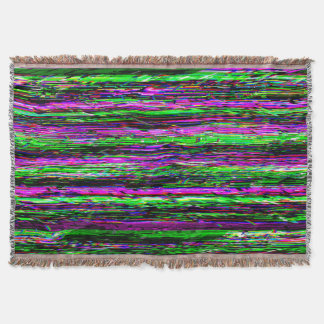 Glitch tech abstract pattern throw blanket