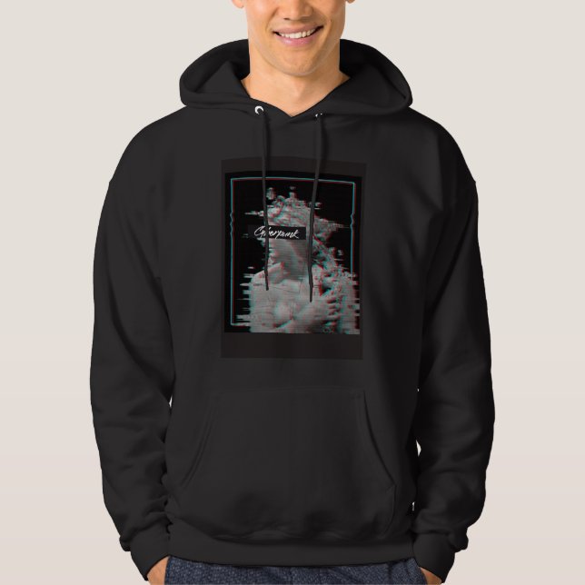 Glitch Vaporwave Cyberpunks Japan Streetwear 80s 9 Hoodie (Front)