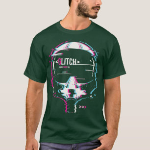 Glitched Jet Fighter Pilot Centre Aligned Jumbo T-Shirt
