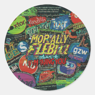 GLITCHED REALITY PATCH - Multiverse Malfunction Classic Round Sticker