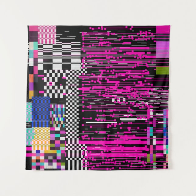 Glitched retro VHS screen with flickers and broken Tapestry (Front)