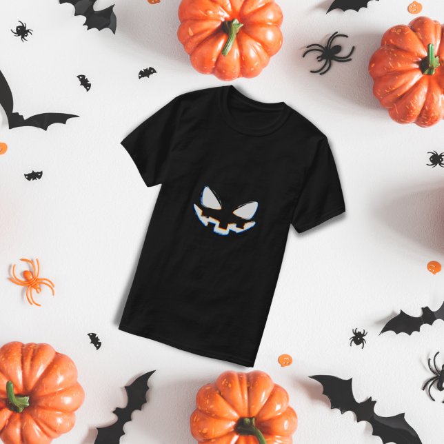 Glitchy Ghoulish Pumpkin Face T-Shirt (Creator Uploaded)