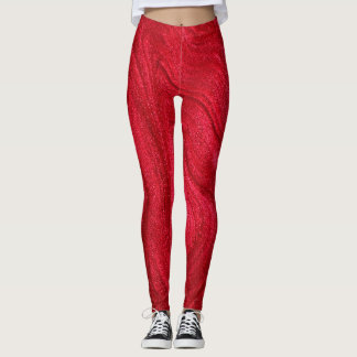 GLITERY RED LEGGINGS