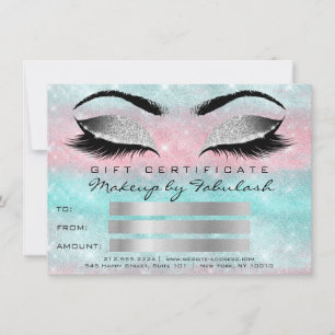 Glitte Lashes Grey Makeup Artist Certificate Gift