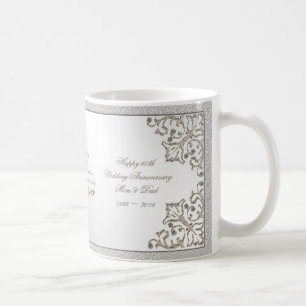 Glitter 60th Diamond Wedding Anniversary Mug